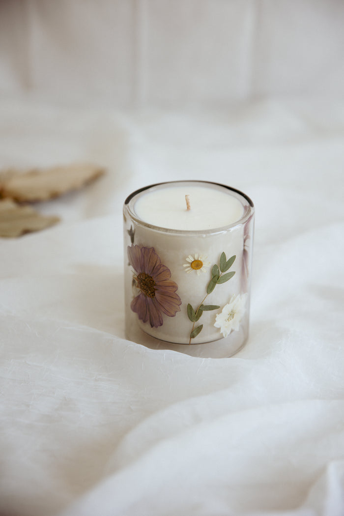 Custom Floral Candle