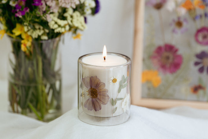Custom Floral Candle