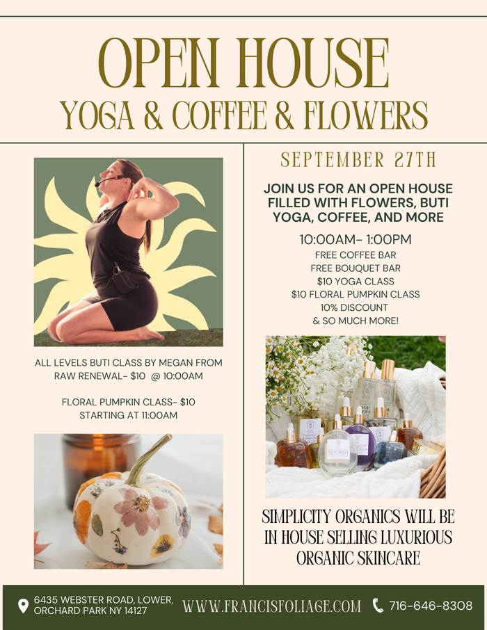 Blooms & Buti OPEN HOUSE 9/27/25